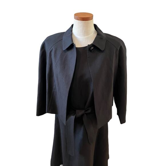 Calvin Klein Office Ready Linen blend Dress and Jacket Set Black - Picture 10 of 11